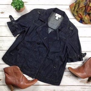 Ann Taylor Loft Short Sleeve Jean Denim Jacket